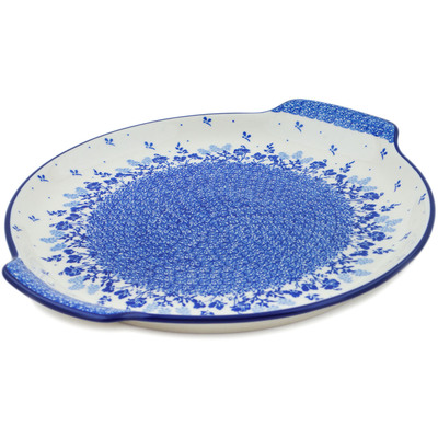 Polish Pottery Platter 13&quot; Dewy Morning