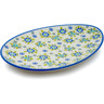 Polish Pottery Platter 13&quot; Forget-me-not Field