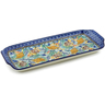 Polish Pottery Platter 13&quot; Ocean Whisper UNIKAT