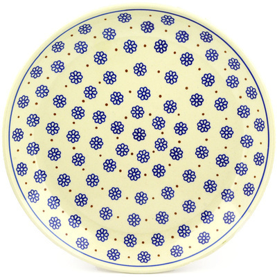 Polish Pottery Platter 13&quot; Simple Daisies