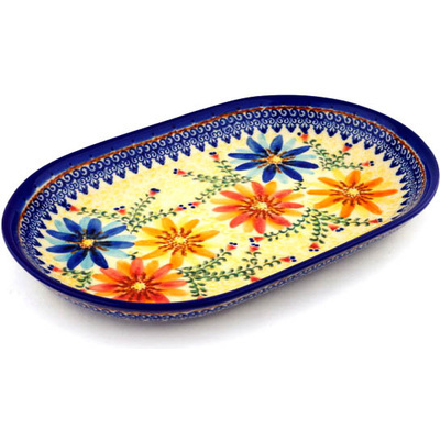 Polish Pottery Platter 13&quot; UNIKAT