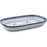 Polish Pottery Platter 13&quot; Waiting Birds UNIKAT