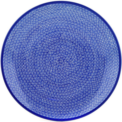 Polish Pottery Platter 14&quot; Baltic Blue