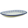 Polish Pottery Platter 14&quot; Blue Valentine