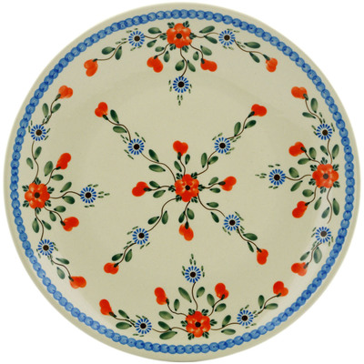 Polish Pottery Platter 14&quot; Cherry Blossoms