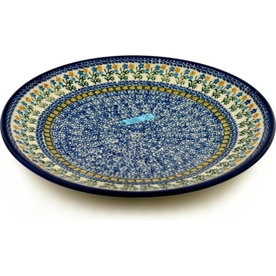 Polish Pottery Platter 14&quot; Field Of Wildflowers