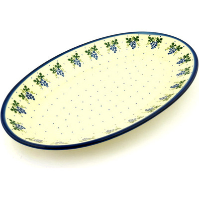 Polish Pottery Platter 14" Grape Vines