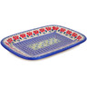 Polish Pottery Platter 14&quot; Grecian Fields