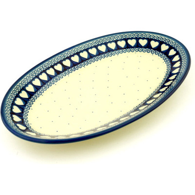 Polish Pottery Platter 14" Light Hearted