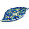 Polish Pottery Platter 14&quot; Orchid Crown UNIKAT