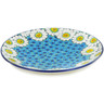 Polish Pottery Platter 14&quot; Pansies And Daisies UNIKAT