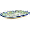 Polish Pottery Platter 14&quot; Playground Meadow UNIKAT