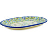 Polish Pottery Platter 14&quot; Playground Meadow UNIKAT