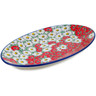 Polish Pottery Platter 14&quot; Spring Blossom Harmony UNIKAT