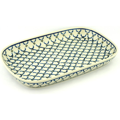 Polish Pottery Platter 16&quot; Garden Lattice