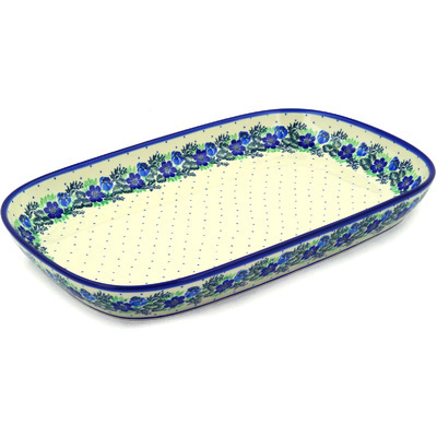 Polish Pottery Platter 16&quot; Polish Wreath