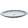 Polish Pottery Platter 17&quot; Blue Spring