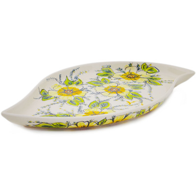 Polish Pottery Platter 18&quot; Hawaii Sunshine UNIKAT