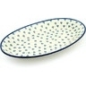 Polish Pottery Platter 18" Little Blue Bouquet