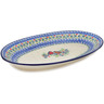 Polish Pottery Platter 18&quot; Robin &amp; Wren UNIKAT