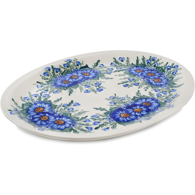 Polish Pottery Platter 22&quot; Poppy Punches