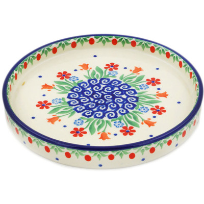 Polish Pottery Platter 6&quot; Babcia&#039;s Garden