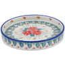 Polish Pottery Platter 6&quot; Pink Forget Me Not UNIKAT