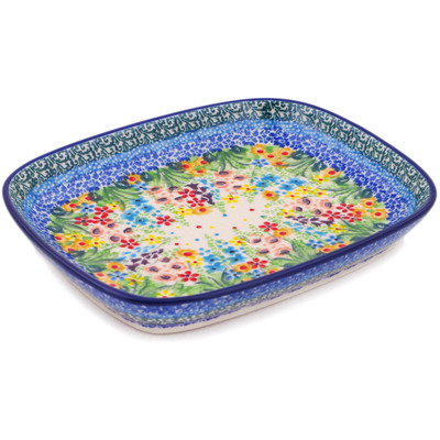 Polish Pottery Platter 7&quot; Colors Of The Wind UNIKAT