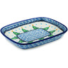 Polish Pottery Platter 7&quot; Ethereal Evergreen