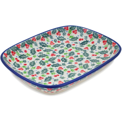 Polish Pottery Platter 7&quot; Festive Berries UNIKAT