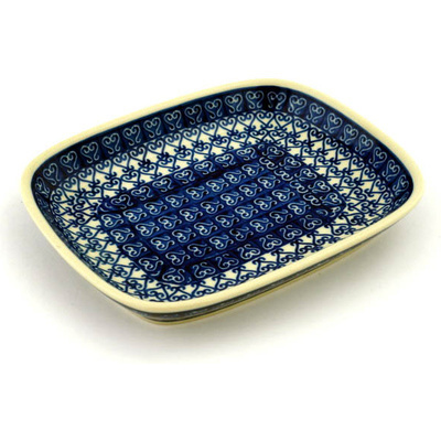 Polish Pottery Platter 7&quot; Lovely Heart