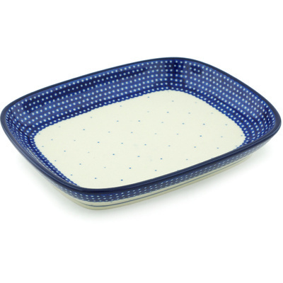 Polish Pottery Platter 7&quot; Polka Dot Sprinkles UNIKAT