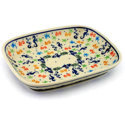 Polish Pottery Platter 7&quot; Seaside Splendor