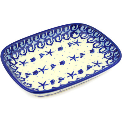 Polish Pottery Platter 7&quot; Seaside Wonder