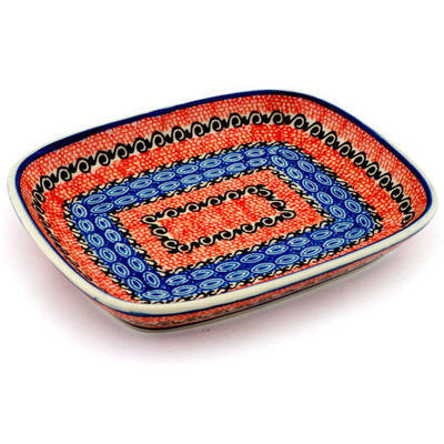 Polish Pottery Platter 7&quot; Southwest Sunrise