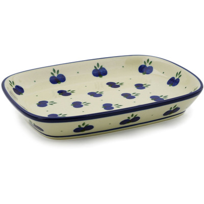 Polish Pottery Platter 7&quot; Wild Blueberry