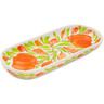 Polish Pottery Platter 8&quot; Apricot Petals UNIKAT