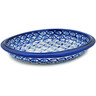 Polish Pottery Platter 8&quot; Catching Waves