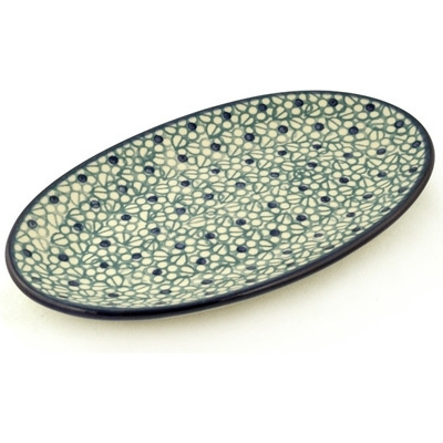 Polish Pottery Platter 8&quot; Daisy Frenzy
