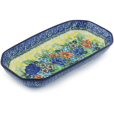 Polish Pottery Platter 8&quot; Delightful Ideal UNIKAT