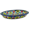 Polish Pottery Platter 8&quot; Flower Freedom