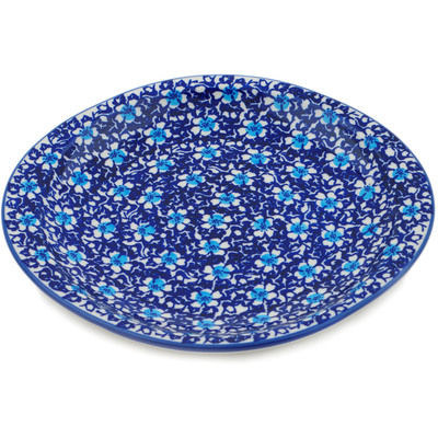 Polish Pottery Platter 8&quot; Flowers On The Lake
