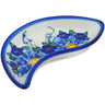 Polish Pottery Platter 8&quot; Himalayan Blue Poppy UNIKAT