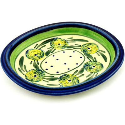 Polish Pottery Platter 8&quot; Limon Swirl