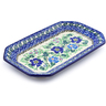 Polish Pottery Platter 8&quot; Morning Glory Wreath UNIKAT