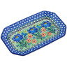 Polish Pottery Platter 8&quot; Sprouting Cupids UNIKAT