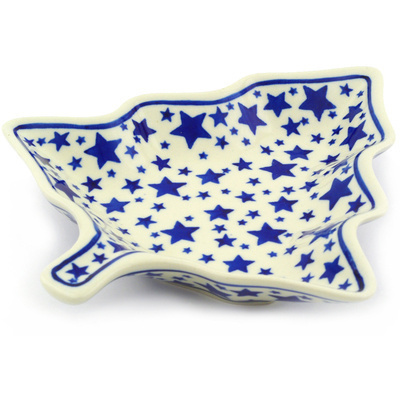 Polish Pottery Platter 8&quot; Starlight