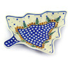 Polish Pottery Platter 8&quot; Winter Evergreen
