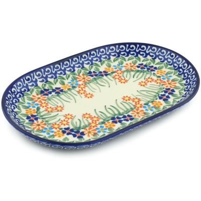 Polish Pottery Platter 9" Blissful Daisy