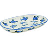 Polish Pottery Platter 9&quot; Blue Berry Special UNIKAT